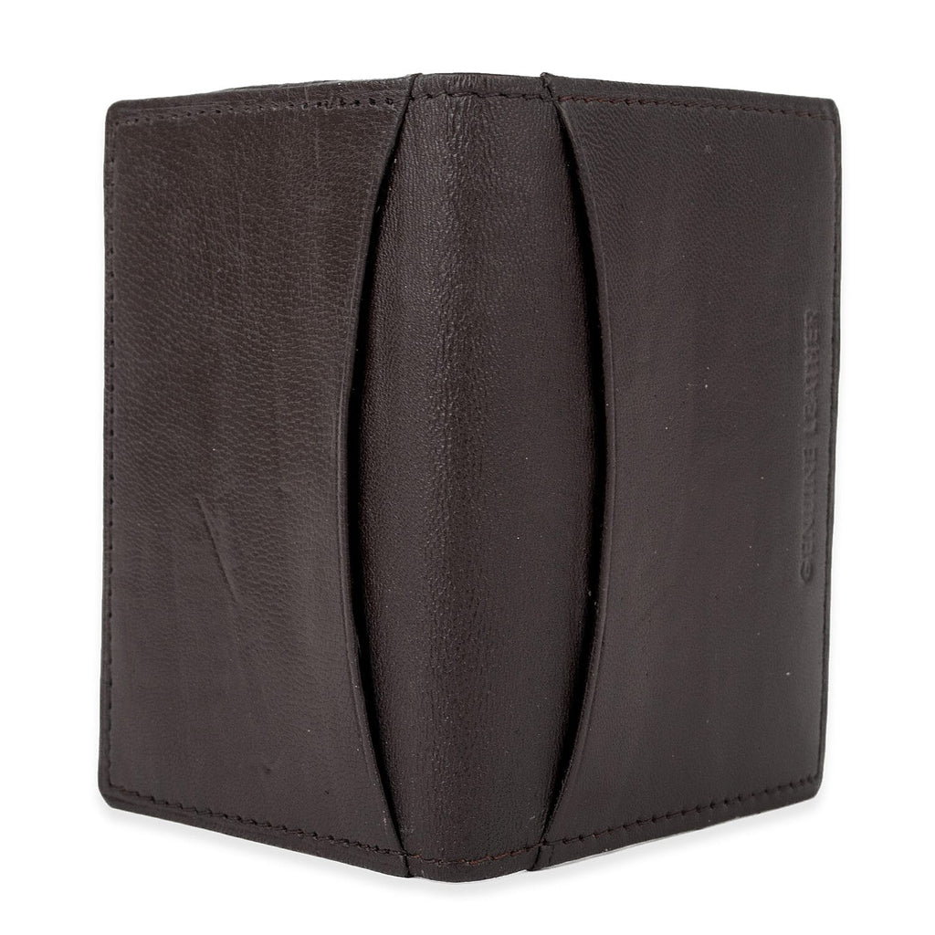 Leather Slim Credit Card Holder - Dark Brown