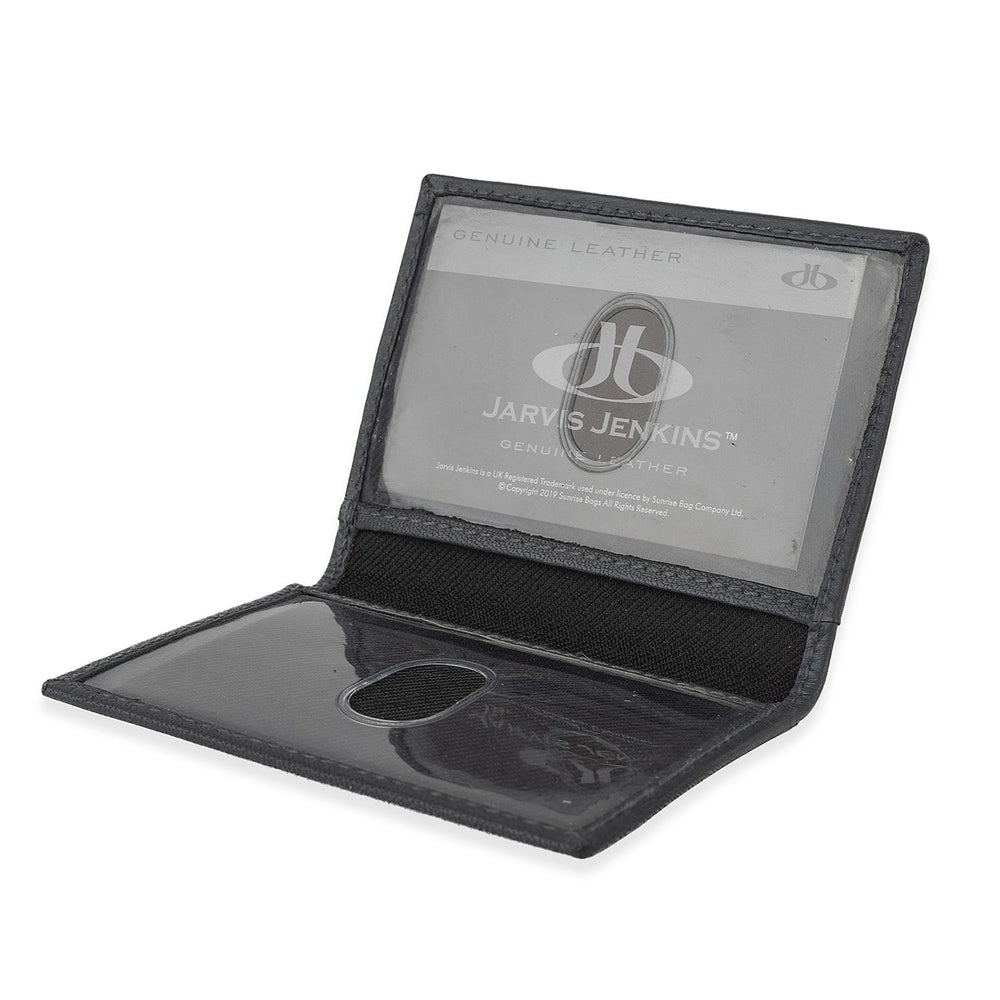 Mens Leather Slim Credit Card Holder - Grey