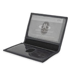 Mens Leather Slim Credit Card Holder - Grey