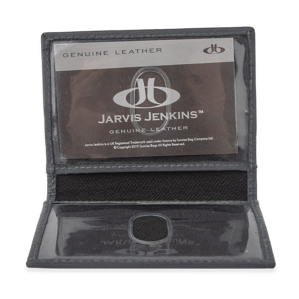 Mens Leather Slim Credit Card Holder - Grey