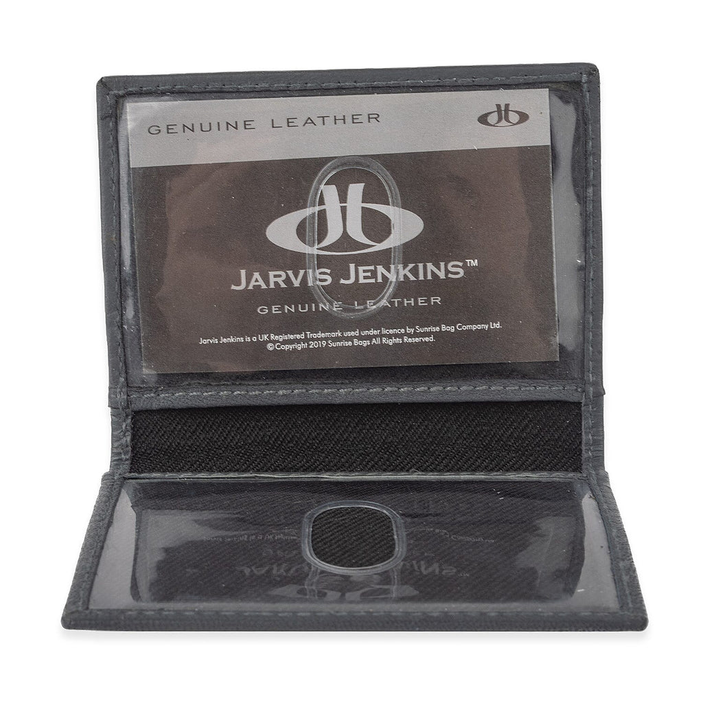 Mens Leather Slim Credit Card Holder - Grey
