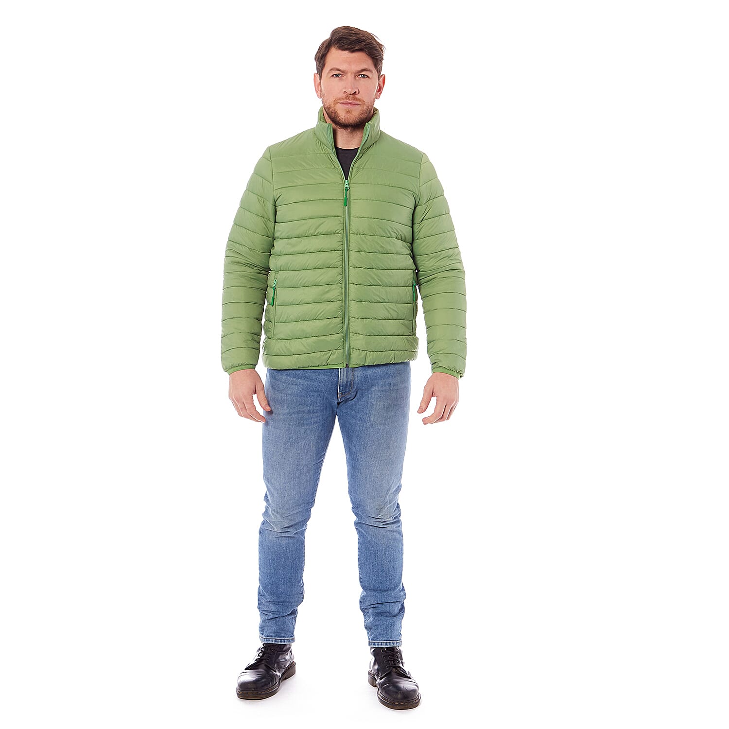 Green Puffer Jacket - Size L