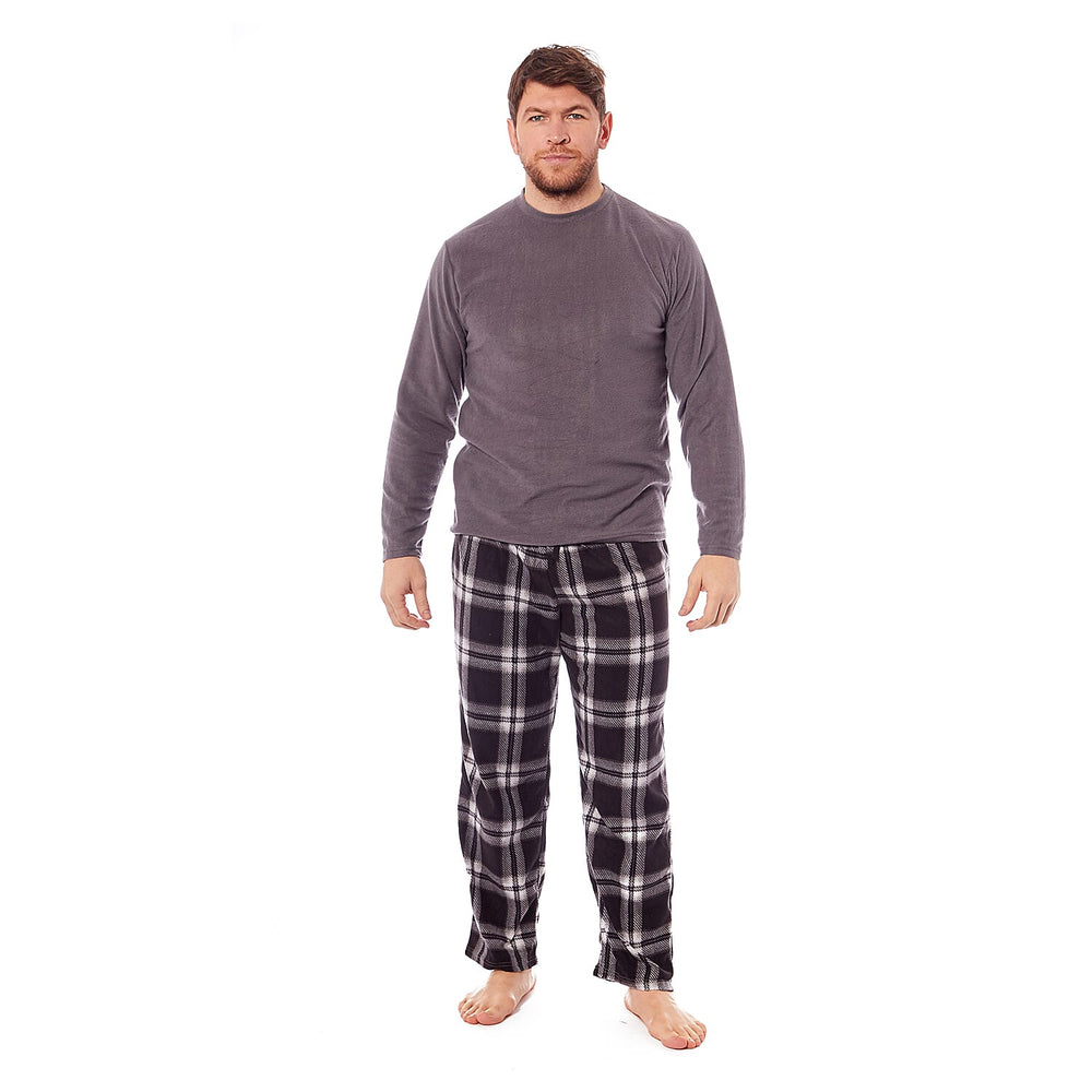 Super Soft Warm Fleece Pyjama Set (Size M) - Charcoal
