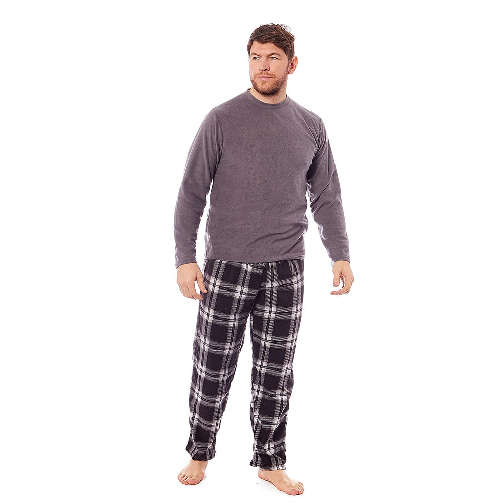 Super Soft Warm Fleece Pyjama Set (Size M) - Charcoal