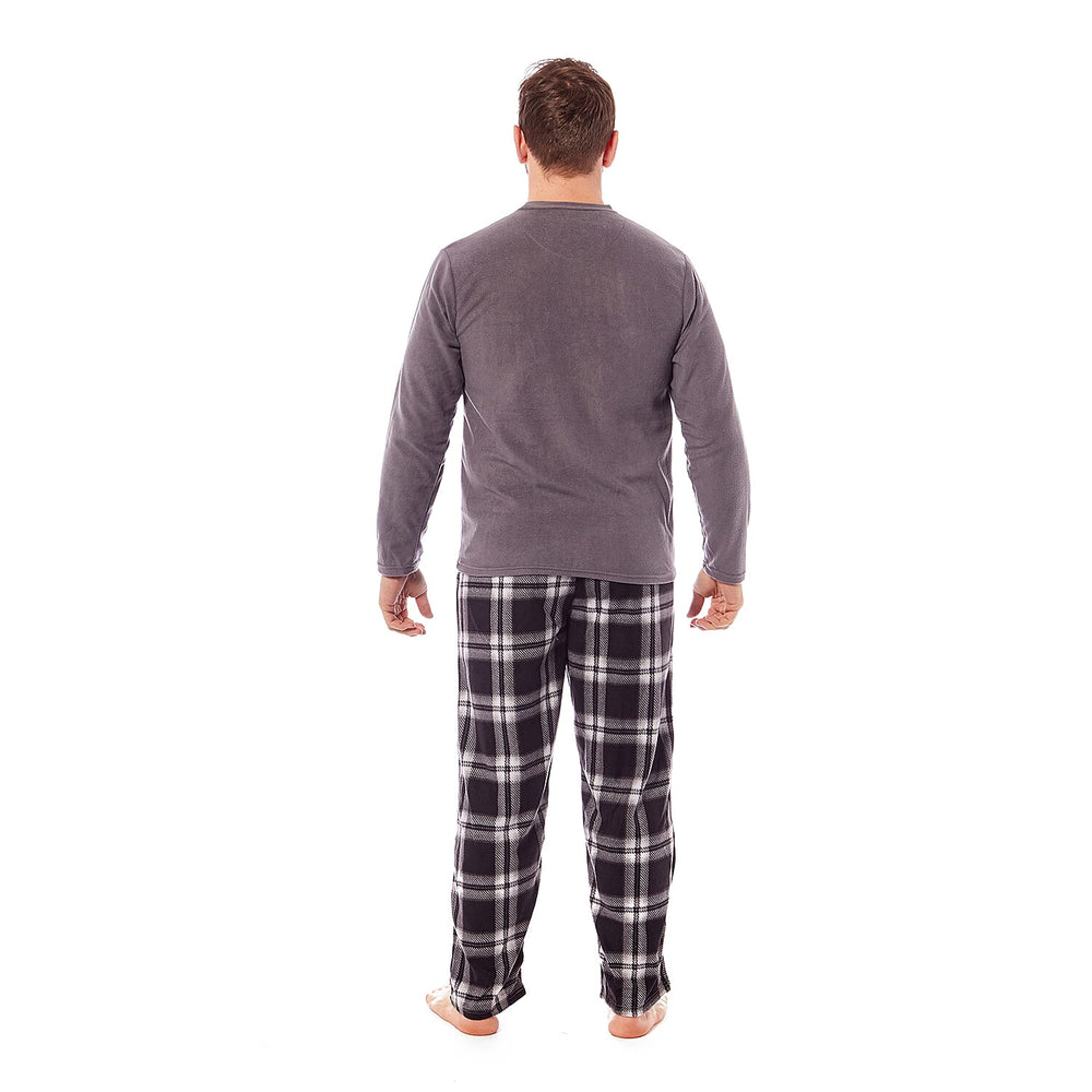 Super Soft Warm Fleece Pyjama Set (Size M) - Charcoal