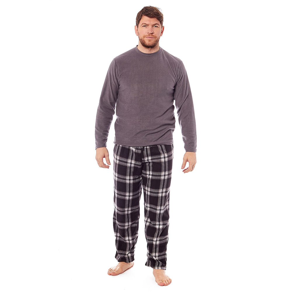 Super Soft Warm Fleece Pyjama Set (Size M) - Charcoal