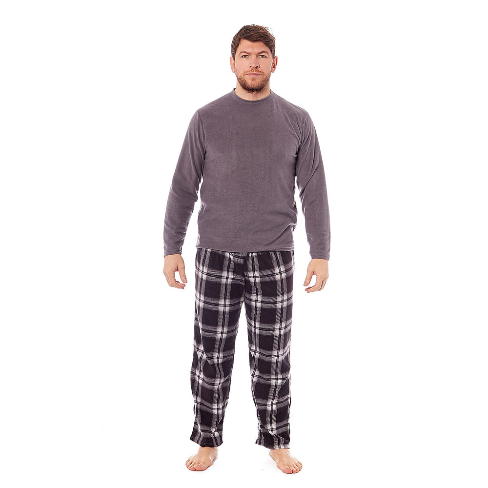 Super Soft Warm Fleece Pyjama Set (Size M) - Charcoal