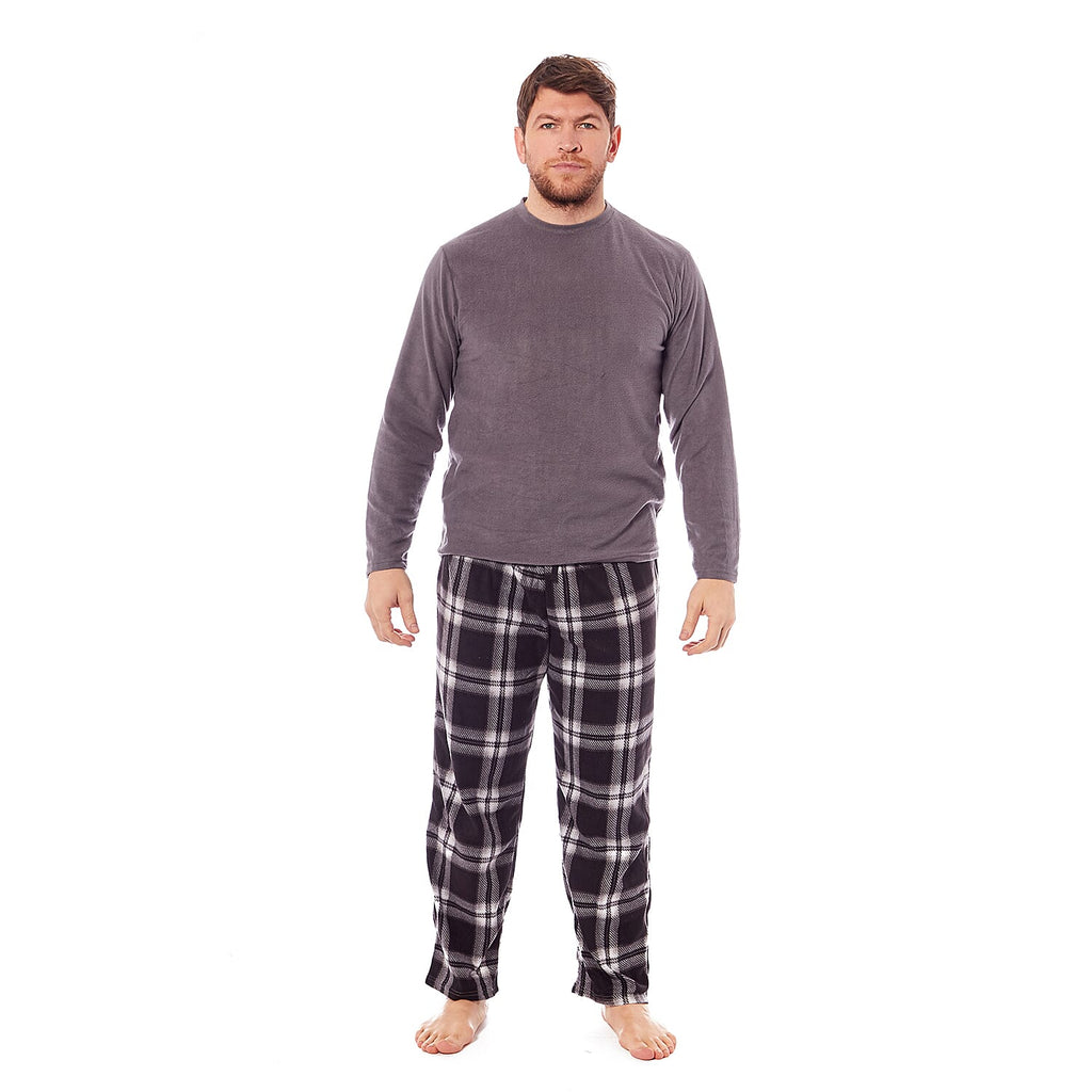 Super Soft Warm Fleece Pyjama Set (Size M) - Charcoal