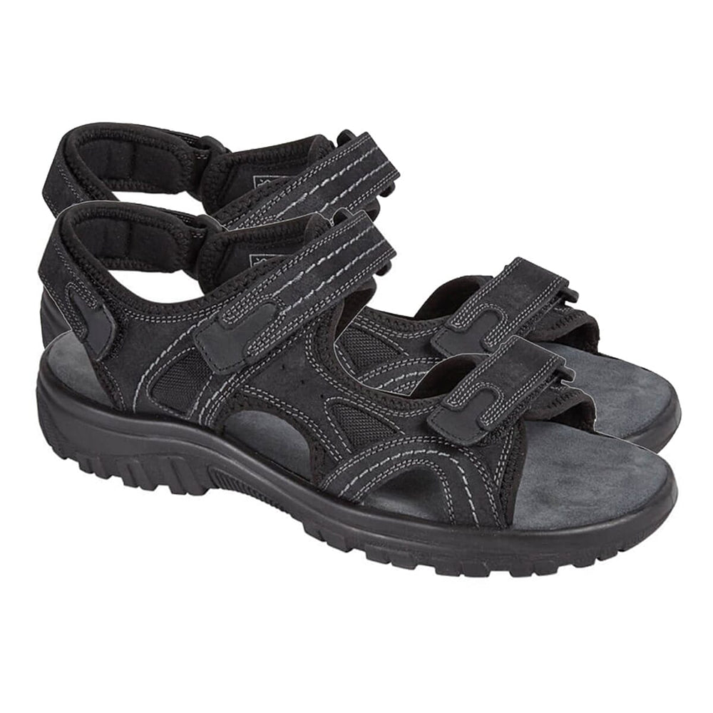 Mens Martin Leather Sandal (Size 44) - Black