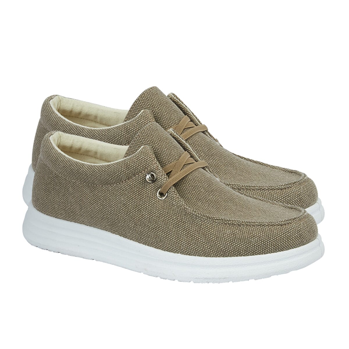 Mens Canvas Alberto Shoes (Size 11) - Beige