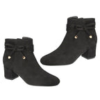 Mens Shoe (Size 3) - Black Microsuede