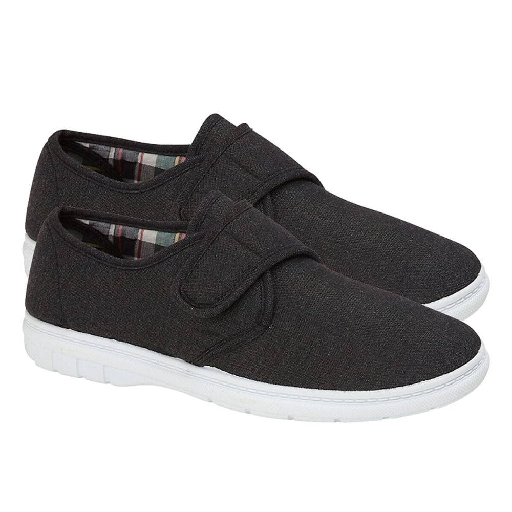 Mens Canvas Kevin Shoes (Size 7) - Charcoal