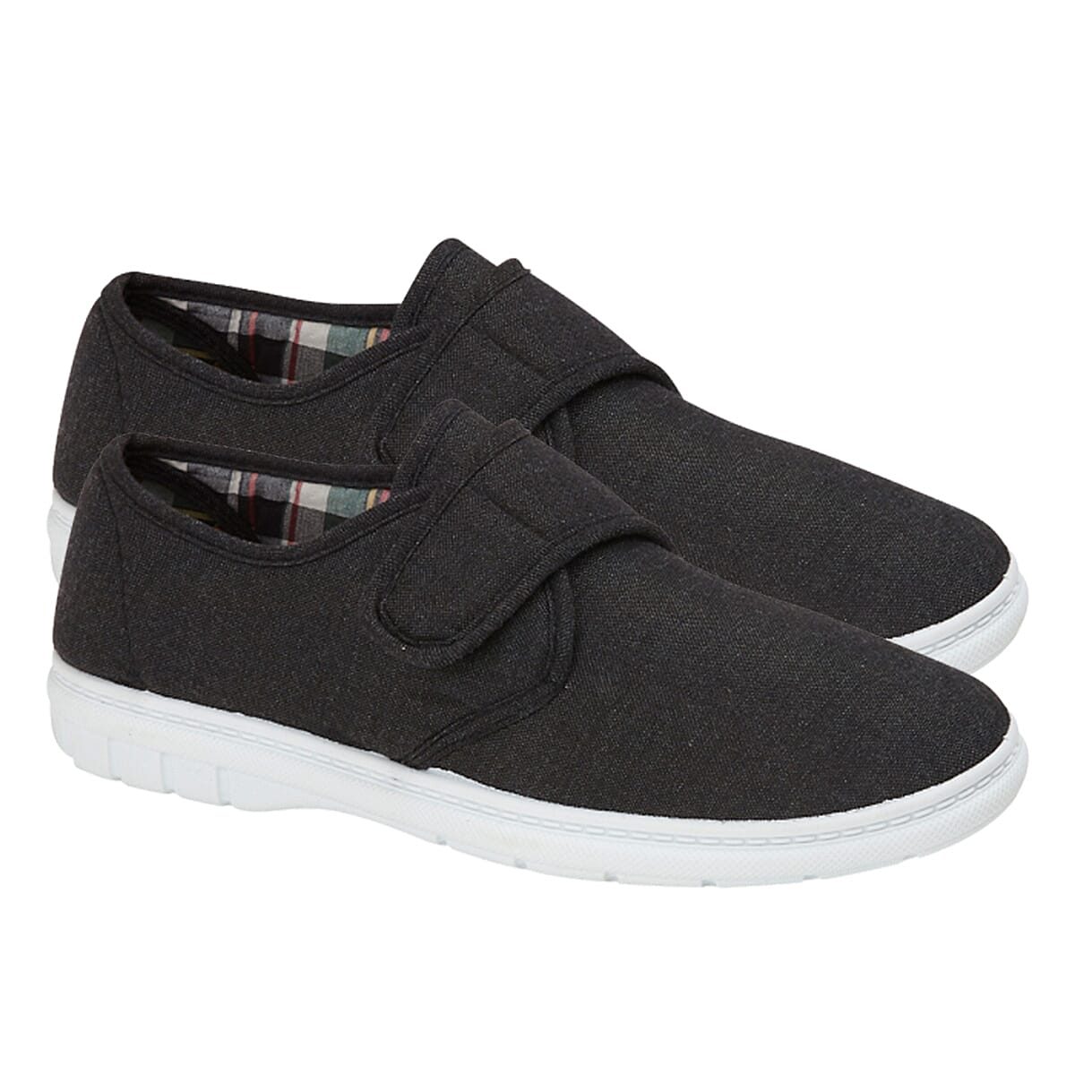 Mens Canvas Kevin Shoes (Size 7) - Charcoal