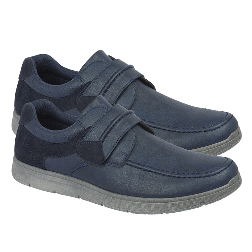 ARNOLD Mens Lightweight 2 Strap Shoes (Size 7) - Navy