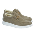 Mens Canvas Alberto Shoes (Size 9) - Beige