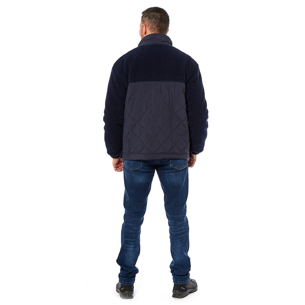 Mens Teddy Fleece Jacket (Size Xxl) - Navy