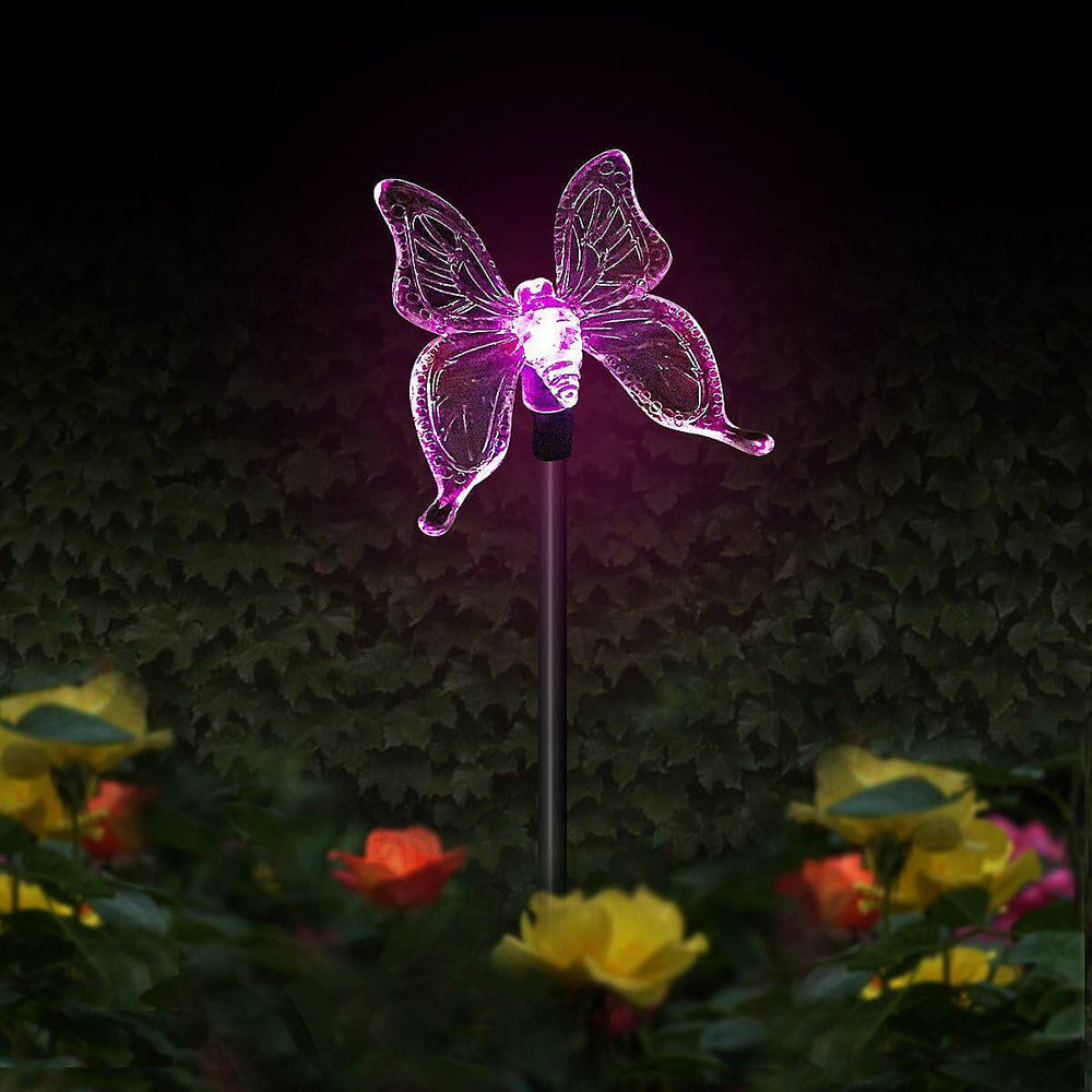 Solar Colour Changing Butterfly Solar Garden Stake Light - Butterfly