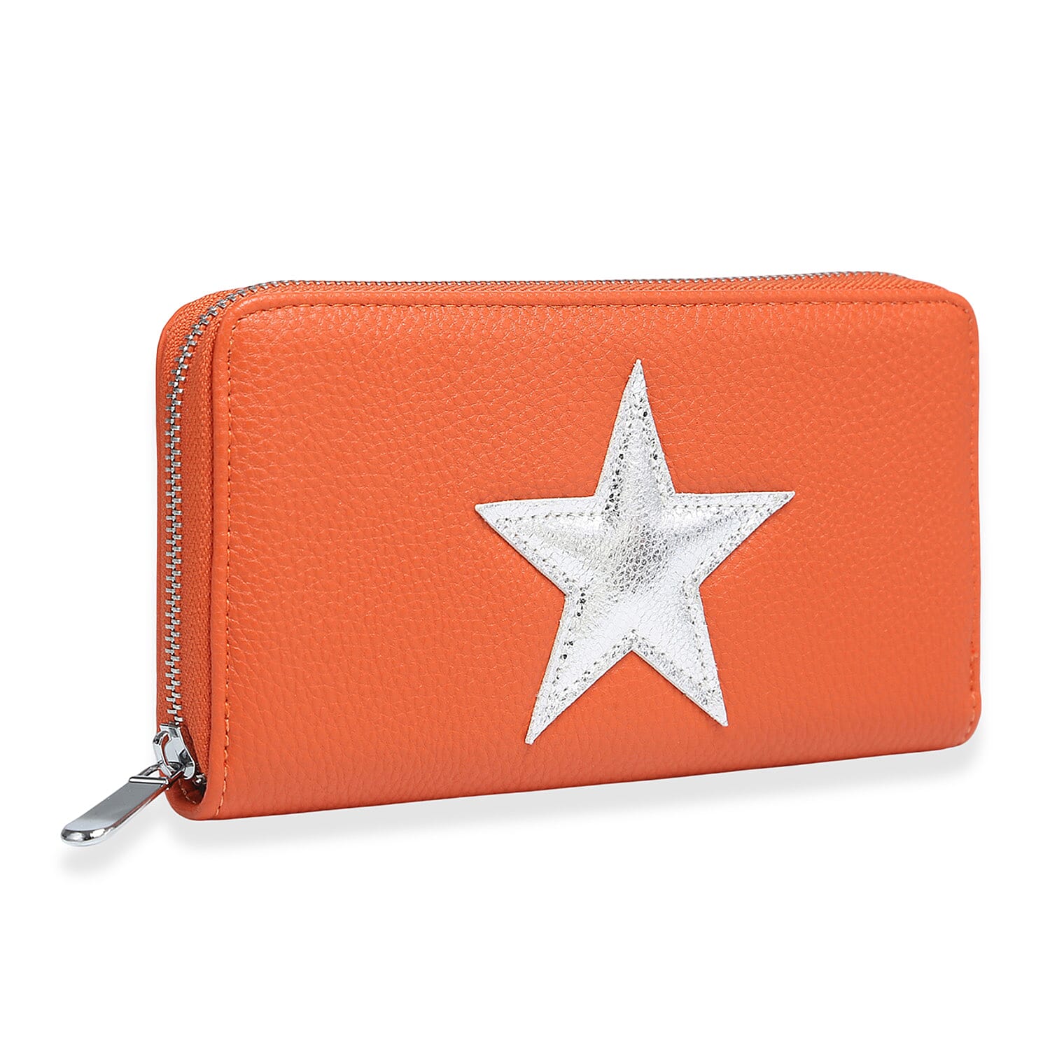 Close Out Deal - House of Milano - Metallic Star Long Wallet - Orange