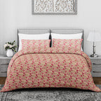 Hush Heaven 3-Piece Printed Duvet Set with Pillow (Size King) - Beige - Pink