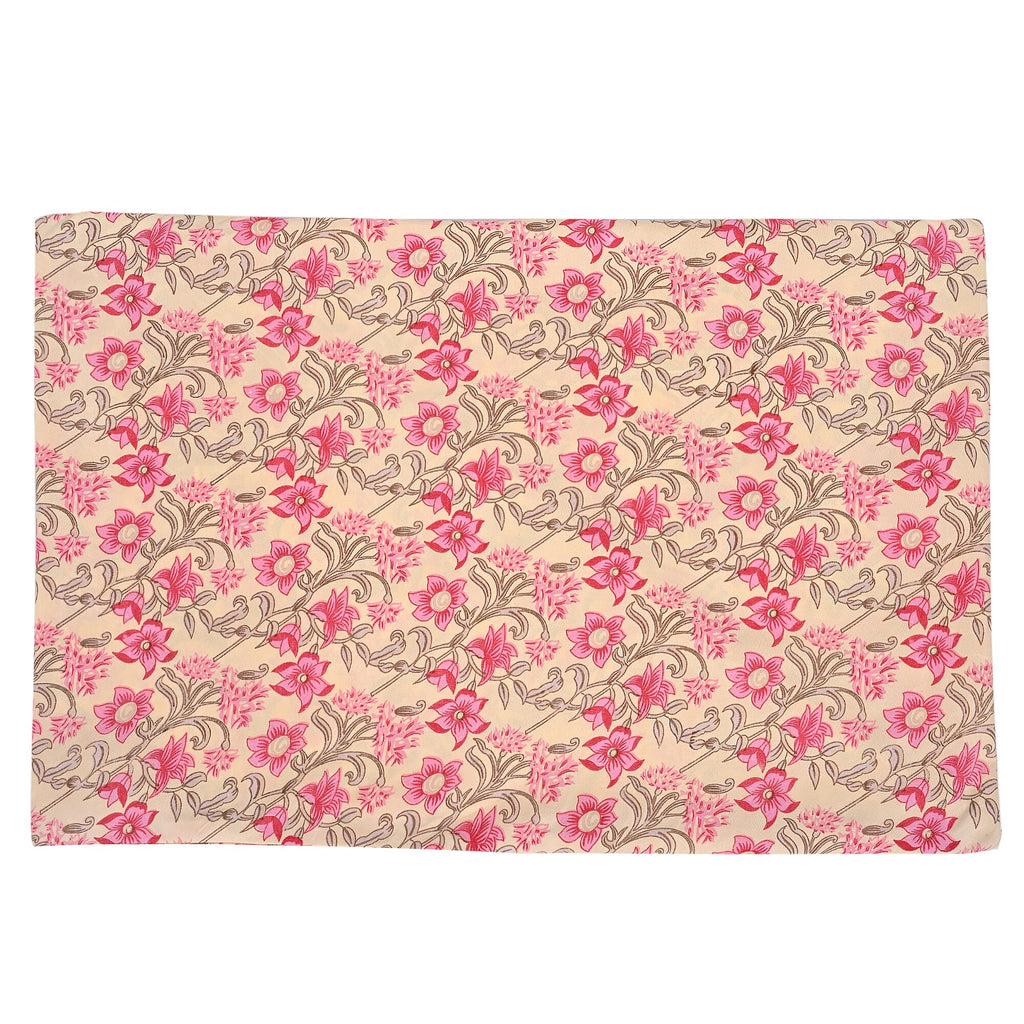 Hush Heaven 3-Piece Printed Duvet Set with Pillow (Size King) - Beige - Pink