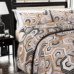 Hush Heaven 3-Piece Printed Duvet Set with Pillow Covers - Storage Bag (Size King) - Multicolor