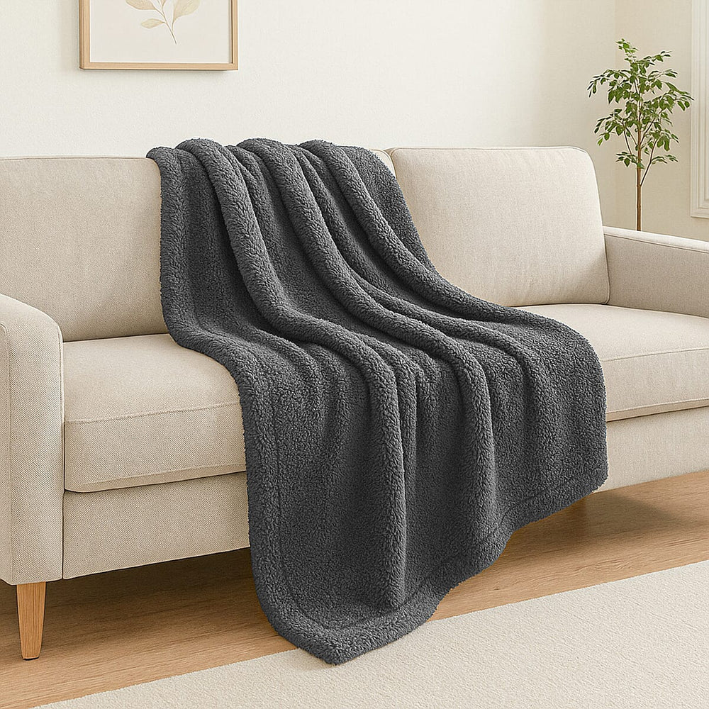 Microfiber Comfort Blanket Single Size (Size 130 x 170 cm) - Grey