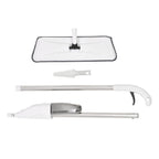 Lightweight Microfibre Spray Mop - Wet and Dry with Extra Wide 360 Degree Rotating Head (Size 63 cm) - White