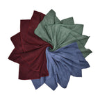 Microfibre Super Absorbing Cleaning Cloth (Set of 15 pcs) - Size-40x40cm (Grey, Wine, Green)