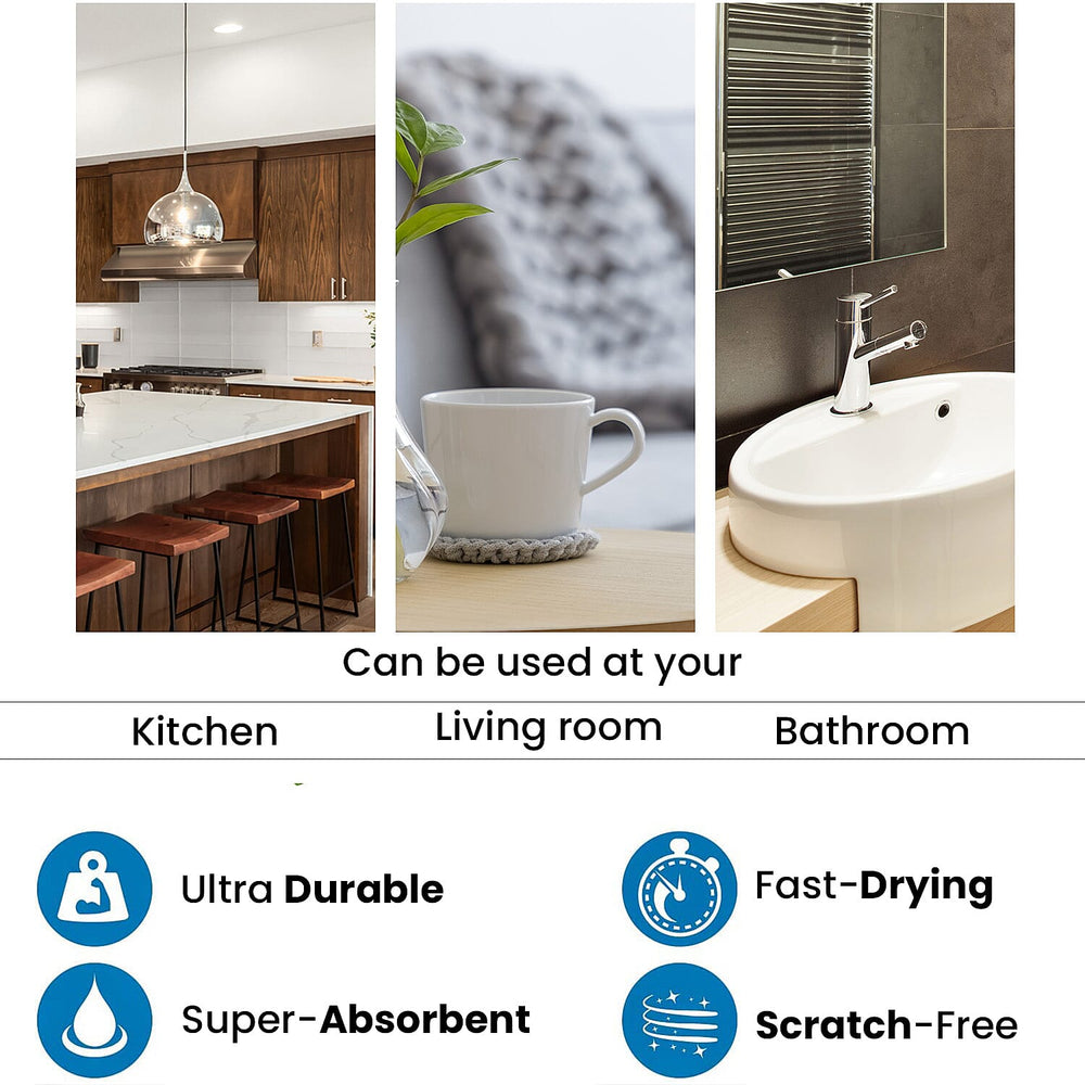 Microfibre Super Absorbing Cleaning Cloth (Set of 15 pcs) - Size-40x40cm (Grey, Wine, Green)