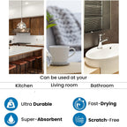 Microfibre Super Absorbing Cleaning Cloth (Set of 15 pcs) - Size-40x40cm (Grey, Wine, Green)