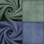 Microfibre Super Absorbing Cleaning Cloth (Set of 15 pcs) - Size-40x40cm (Grey, Wine, Green)