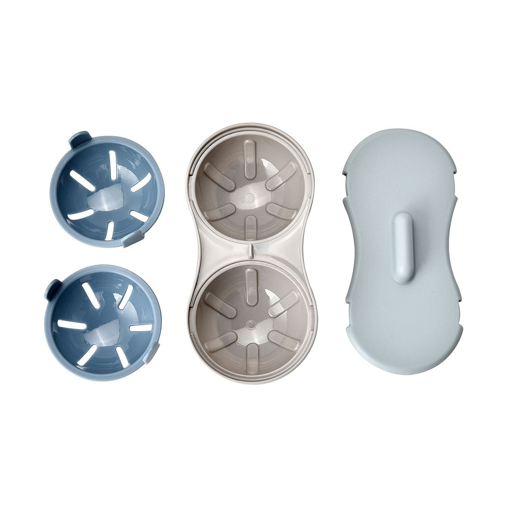 Easy Eggs in Minutes. Microwave Egg Cooker with Lid (Size 22x11x8 cm) - White