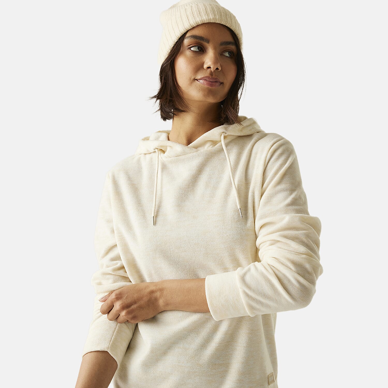 Regatta Womens Marl Fleece Hoodie (Size 20) - Lightvanilla