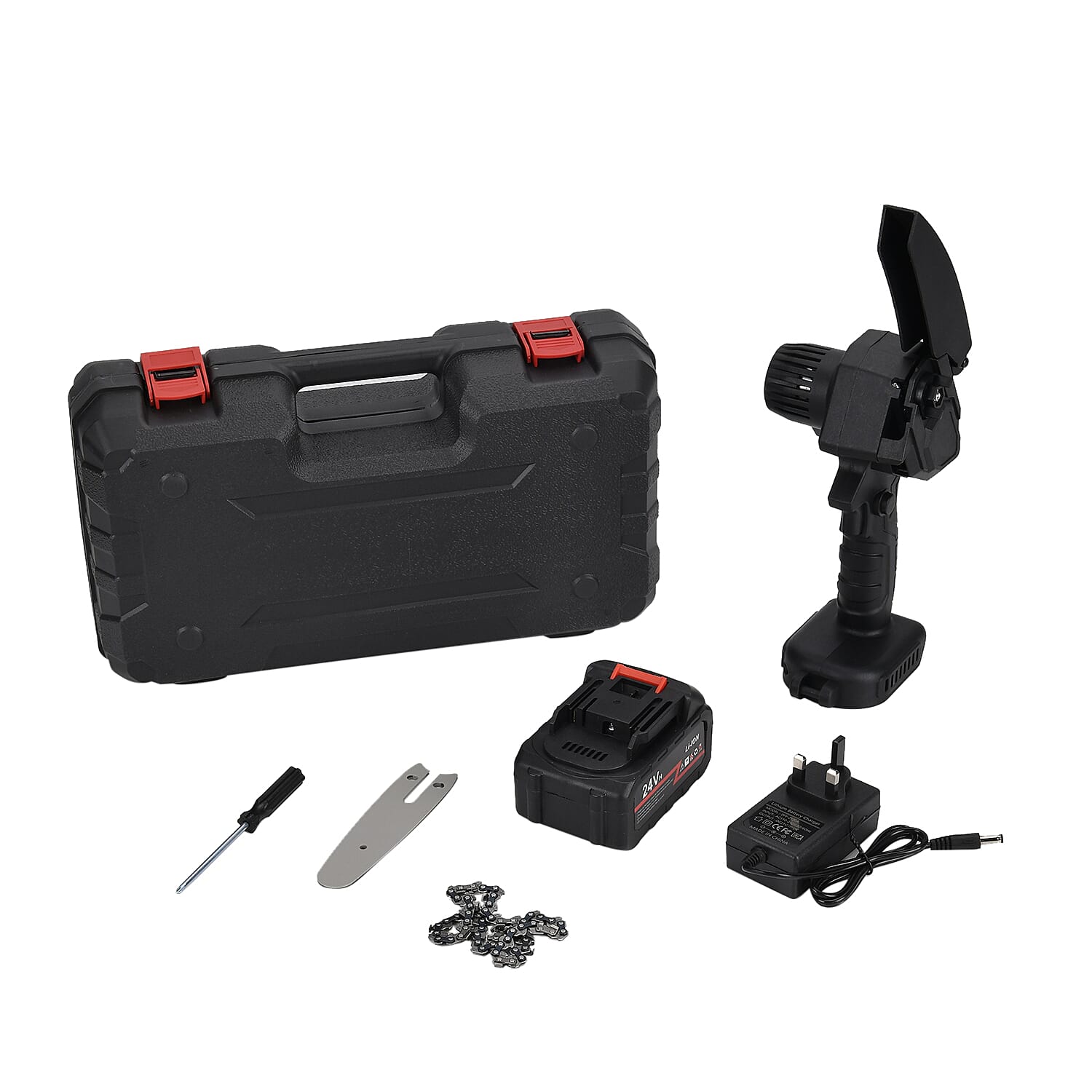 Cordless Electric Chainsaw (Battery 1200 mAh) - Black