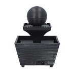Sphere Ball Mini Water Fountain with LED Light (Size - 17x12x12cm)