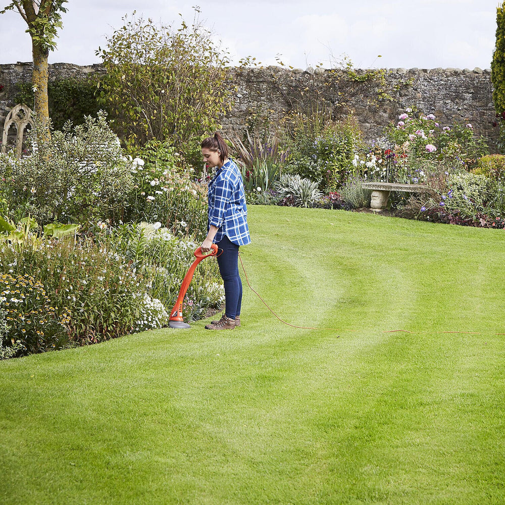 Flymo Mini Trim Electric Grass Strimmer - Orange - Grey - 21cm Cutting Width
