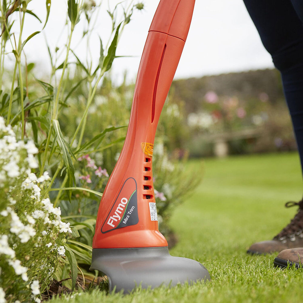 Flymo Mini Trim Electric Grass Strimmer - Orange - Grey - 21cm Cutting Width