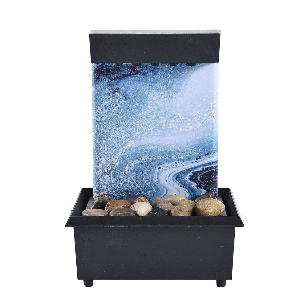 Waterfall Water Fountain with LED Light  (2 AA Battery, Not Included)