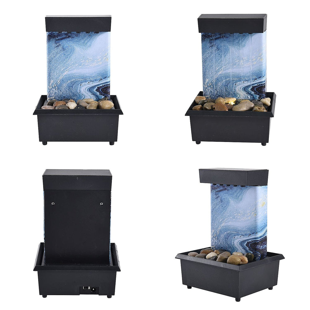 Waterfall Water Fountain with LED Light  (2 AA Battery, Not Included)