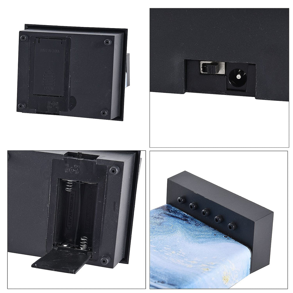 Waterfall Water Fountain with LED Light  (2 AA Battery, Not Included)