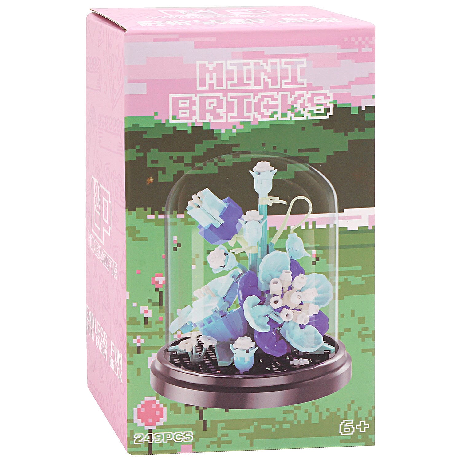 Minibricks Blue Carnation with a Dome