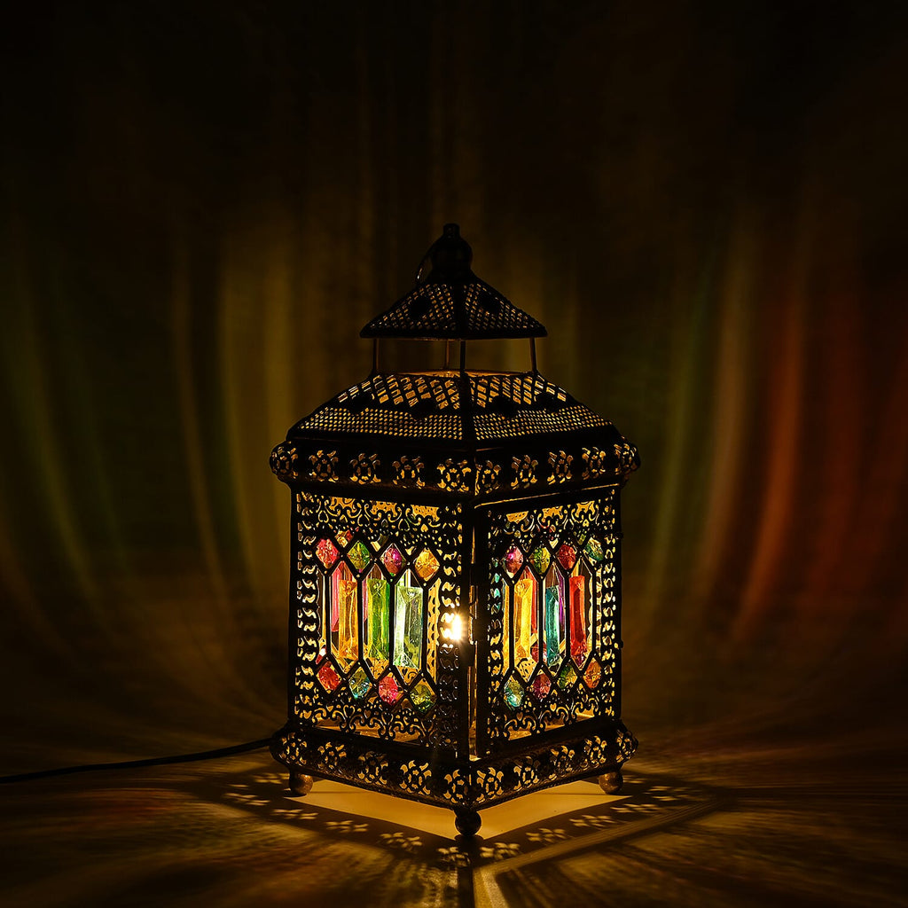Moroccan Table Lamp (Bulb not included) - 17x17x36 cm