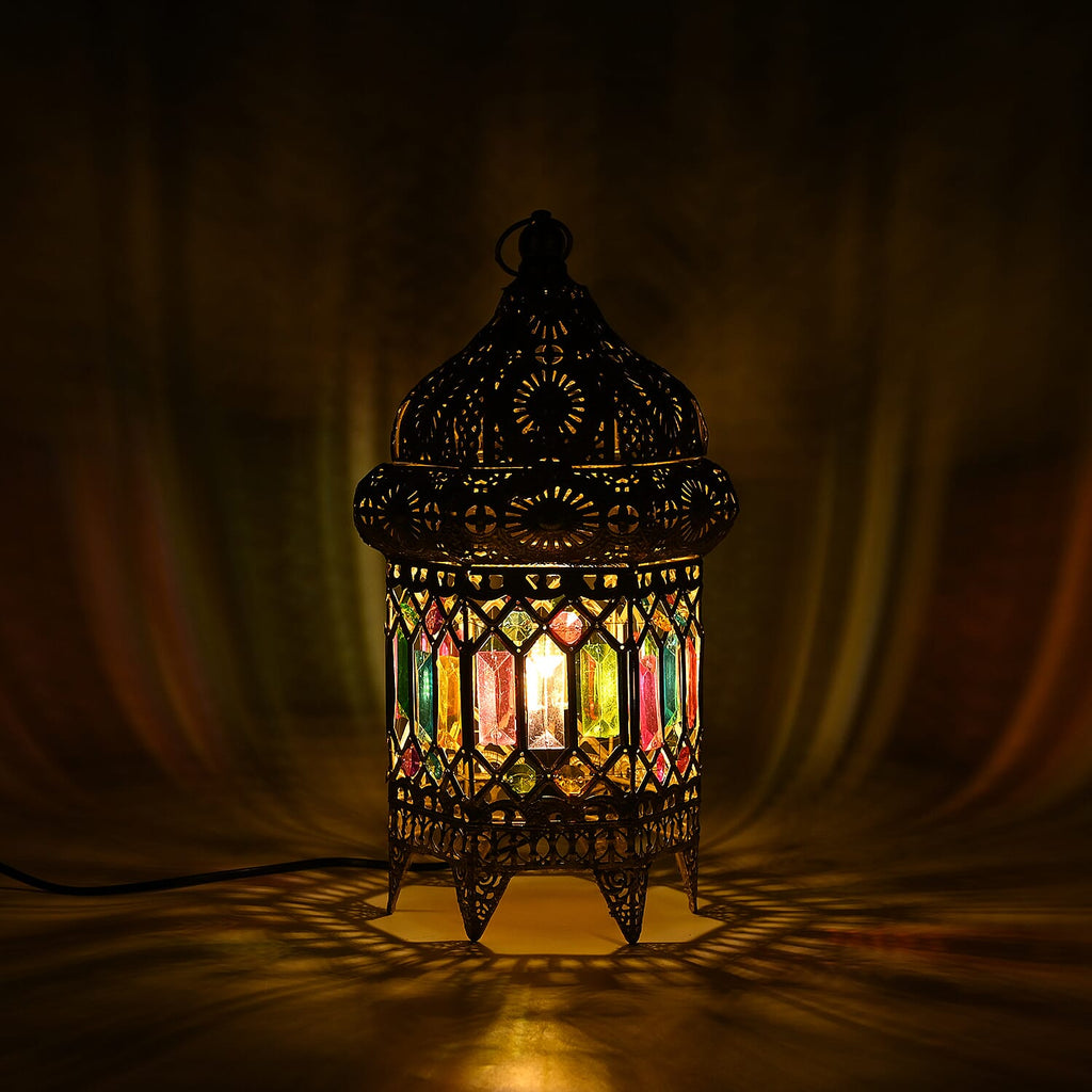 Moroccan Table Lamp (Bulb not included) - 21x19x40 cm