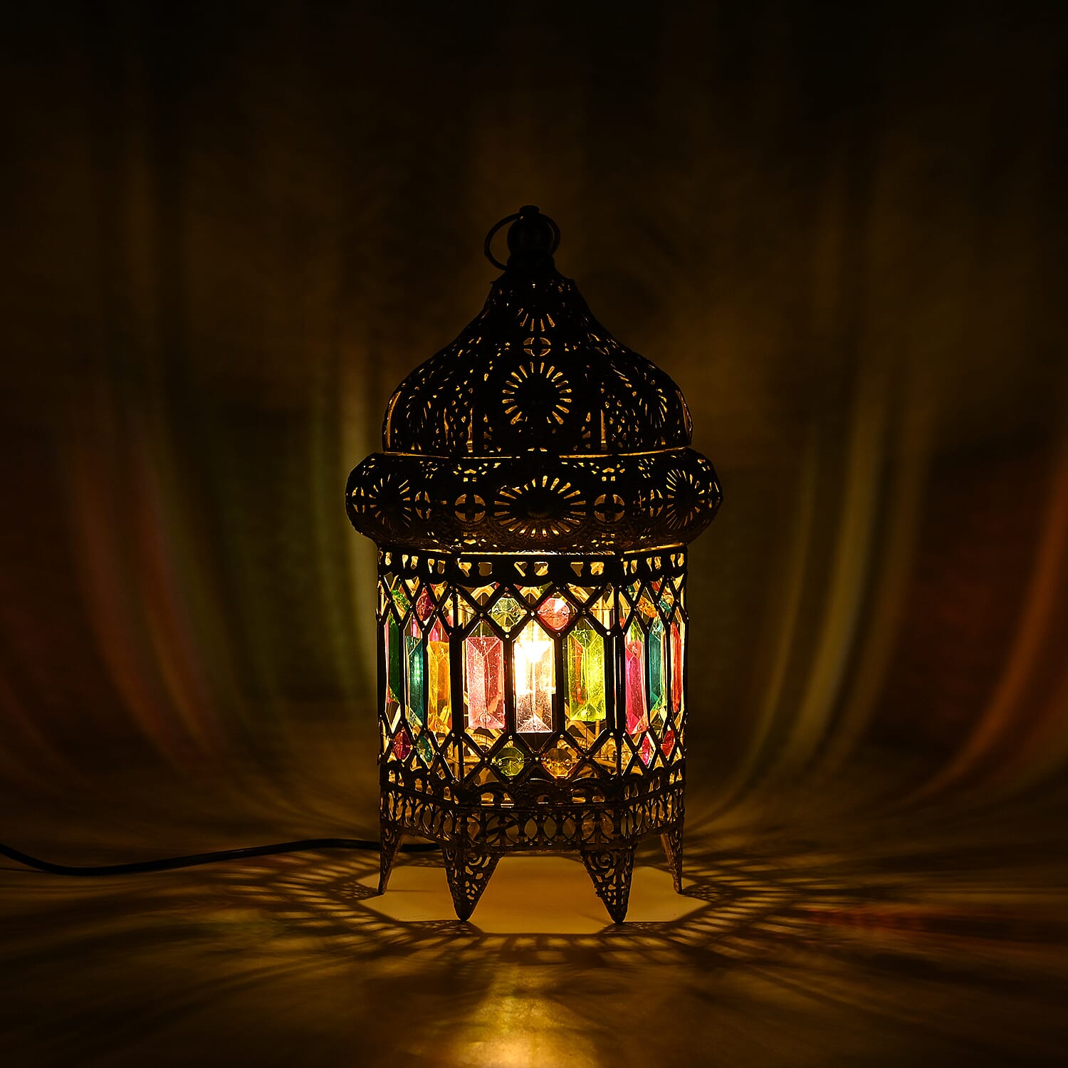 Moroccan Table Lamp (Bulb not included) - 21x19x40 cm