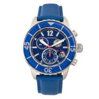 Morphic M51 Series Quartz Movt. 10ATM WR Blue Dial with Silver Case Mens Watch with Blue Leather Strap