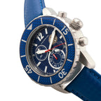 Morphic M51 Series Quartz Movt. 10ATM WR Blue Dial with Silver Case Mens Watch with Blue Leather Strap