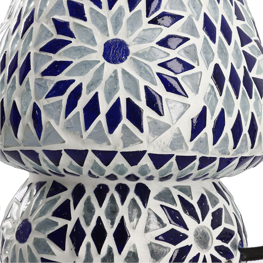 Mosaic Vintage Table Lamp (Size 16x15 cm) - Blue