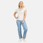 Mudflower Cotton TShirt  - Ivory