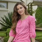 Mudflower Cotton Top (Size 1x1 cm) - Pink
