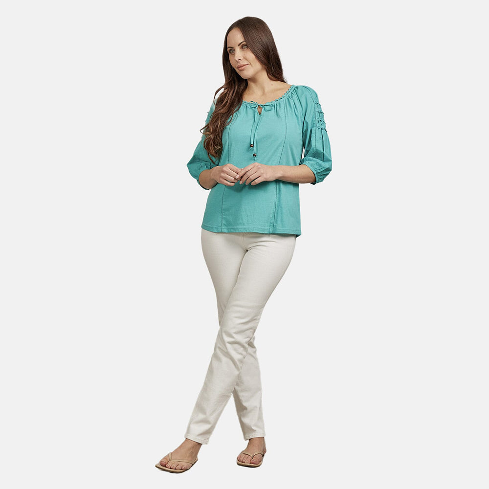 Mudflower Cotton Top (Size 1x1 cm) - Green